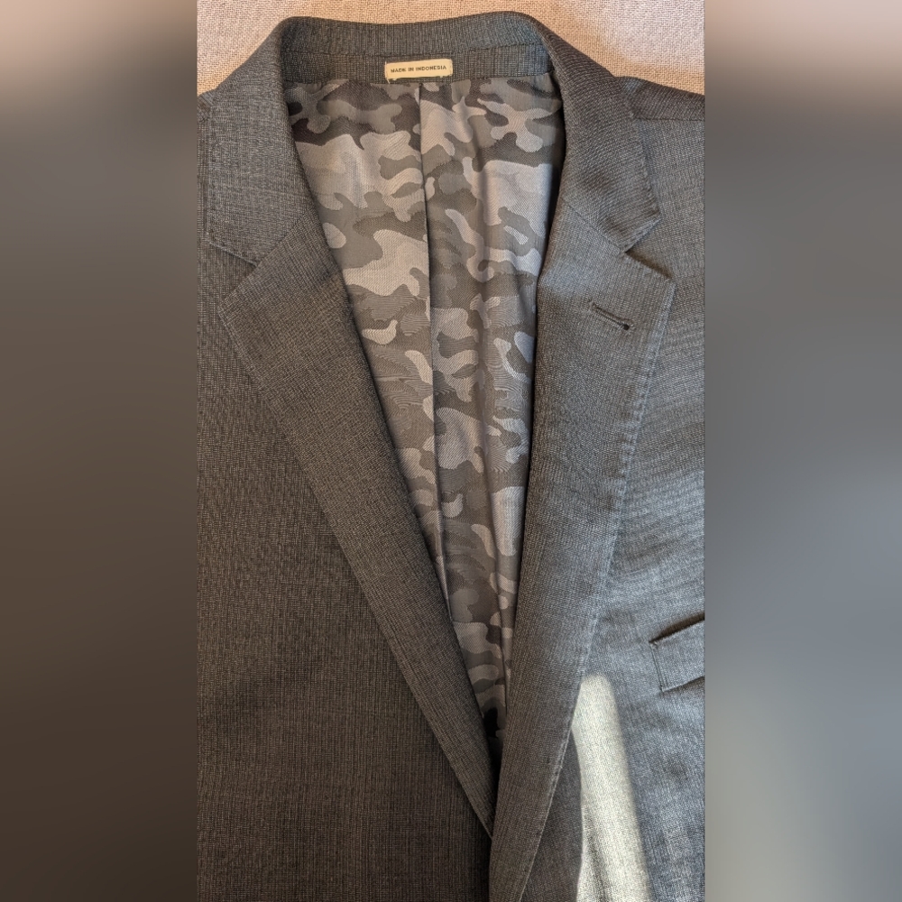 Joseph Abboud Just One Earth Dark Gray Slim Fit Blazer Sport Coat Super 120's - Picture 7 of 16